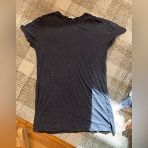 Z Supply Women's Gray Short Sleeve Crew T Shirt Dress